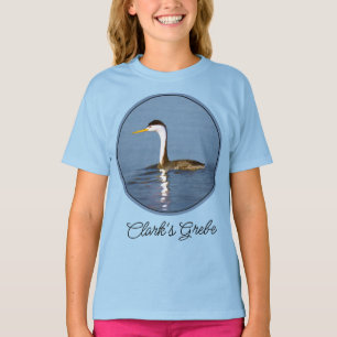 Clark's Grebe Painting - Original Bird Art T-Shirt