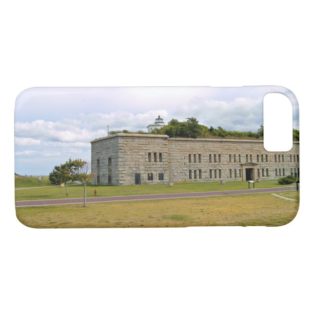 Clark's Point Lighthouse Massachusetts iPhone Case (Rückseite (Horizontal))