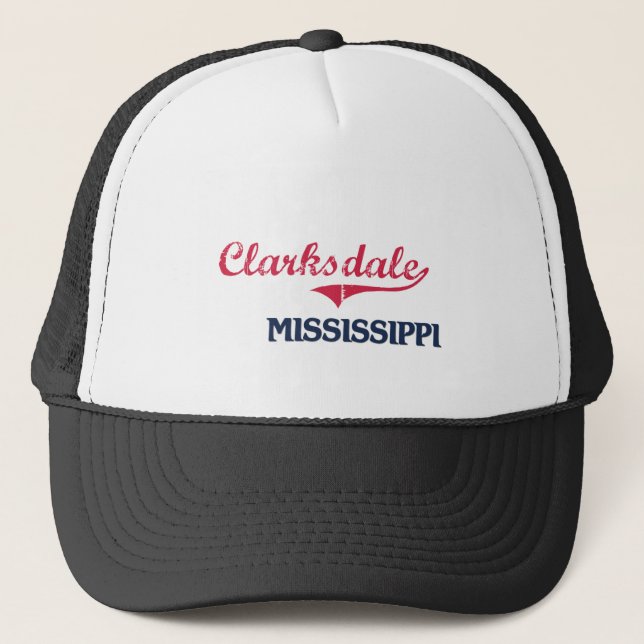 Clarksdale Mississippi Stadt-Klassiker Truckerkappe (Vorderseite)