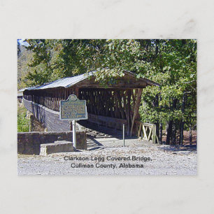 Clarkson Covered Bridge Alabama  Postkarte