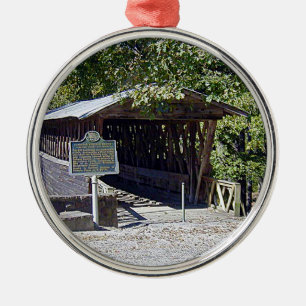 Clarkson Covered Bridge Alabama Silbernes Ornament
