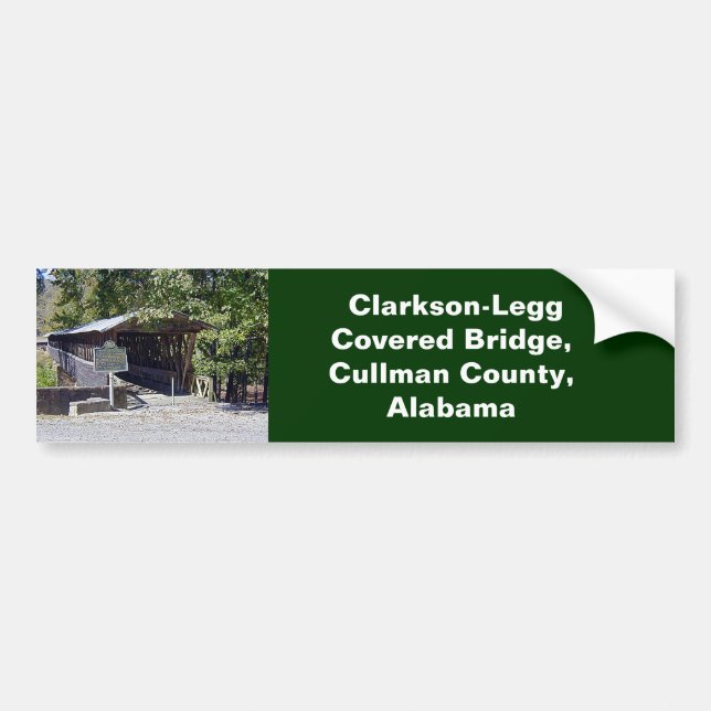 Clarkson Covered Brücke Alabama Autoaufkleber (Vorne)