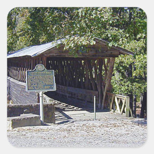 Clarkson Covered Brücke Alabama Quadratischer Aufkleber