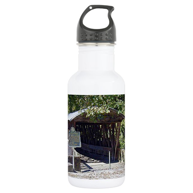 Clarkson Covered Brücke Alabama Trinkflasche (Vorderseite)