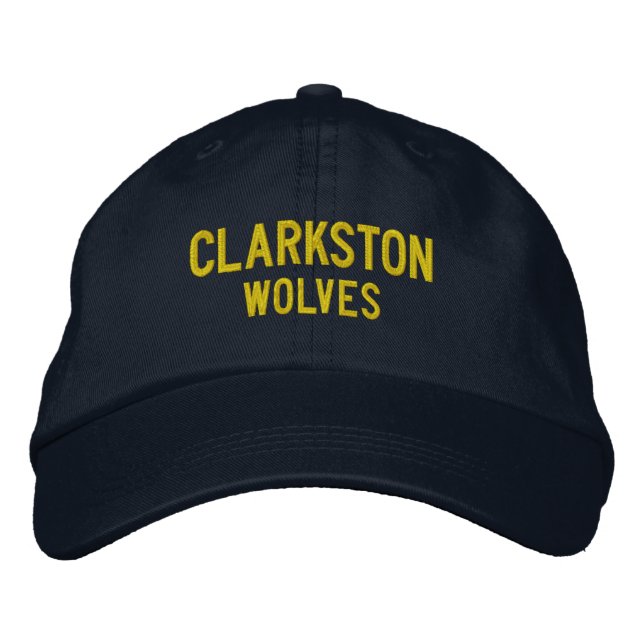 Clarkston High School bestickt Baseballhut Bestickte Baseballkappe (Vorderseite)