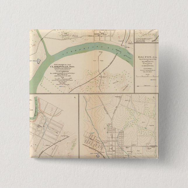Clarksville, Tenn, Dalton, Ga Button (Vorderseite)