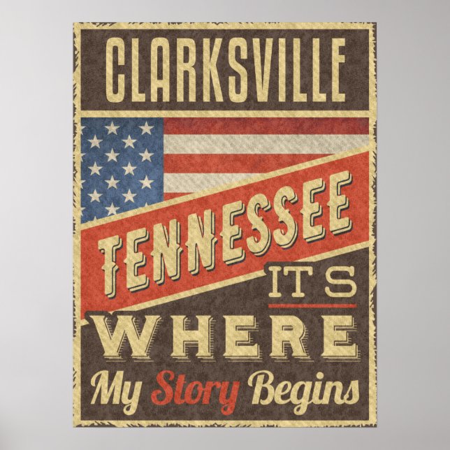 Clarksville Tennessee Poster (Vorne)