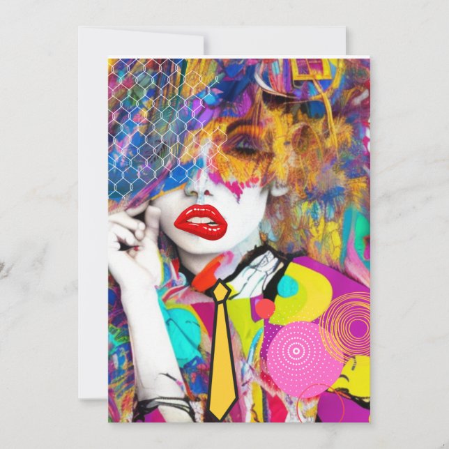 Clashy Lady Feiertagskarte (Vorderseite)