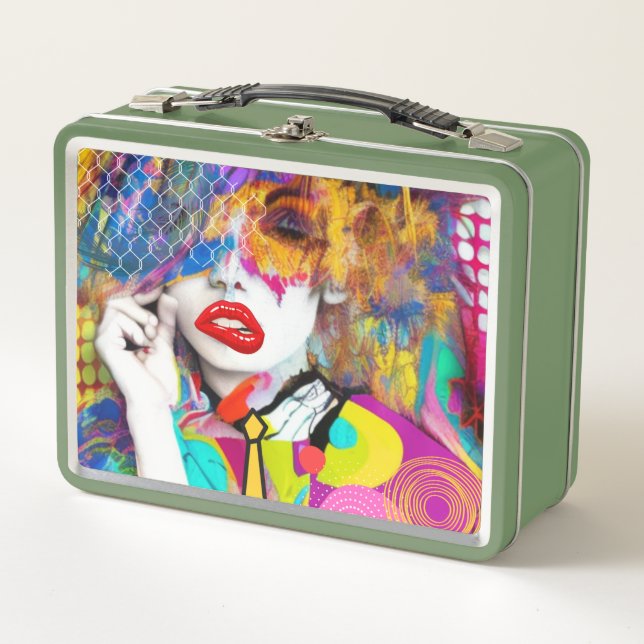 Clashy Lady Metall Brotdose (Vorderseite)