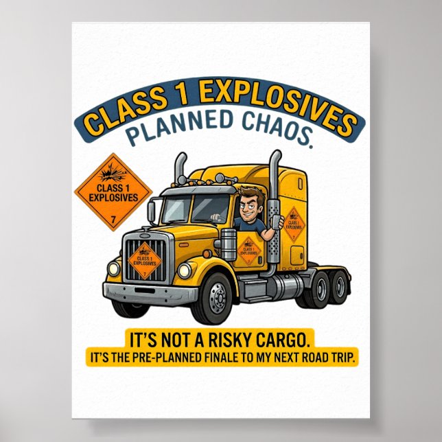 Class 1 Explosives Trucker  | ADR digital download Poster (Vorne)