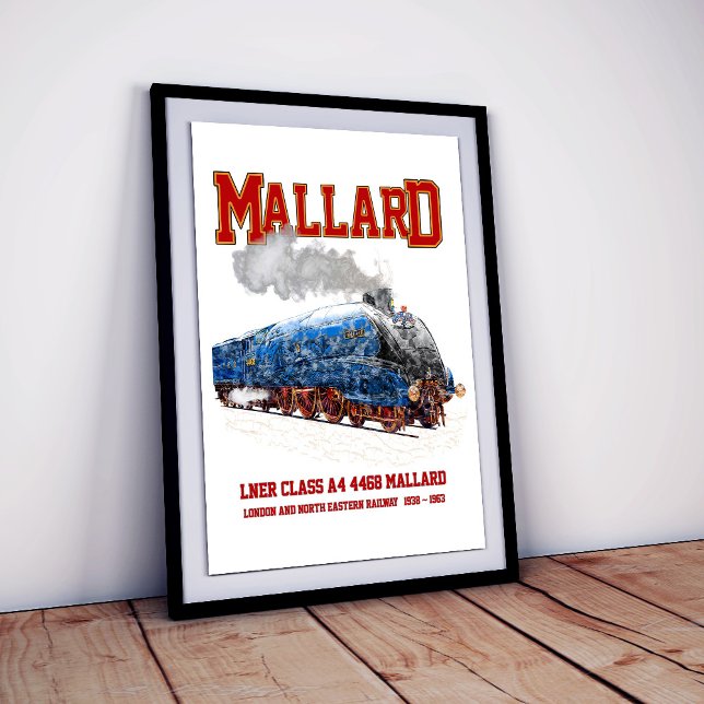 Class A4 Mallard - World Fastest Steam Locomotive Poster (Von Creator hochgeladen)