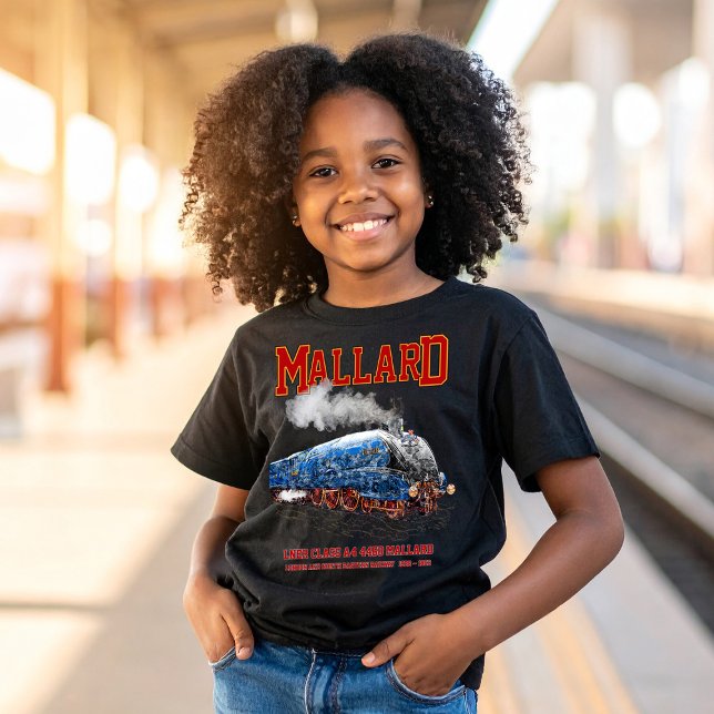 Class A4 Mallard - World Fastest Steam Locomotive T-Shirt (Class A4 Mallard - World Fastest Steam Locomotive. Girl Basic T-Shirt)
