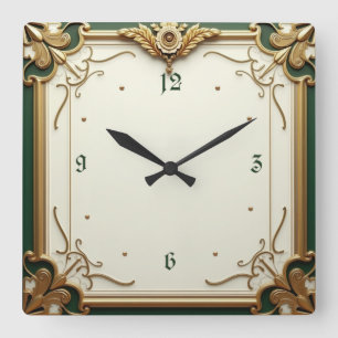Class Cafè Lugano Quadratische Wanduhr