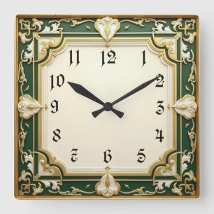 Class Cafè Lugano Quadratische Wanduhr