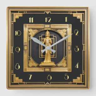 Class Cafè Lugano Quadratische Wanduhr