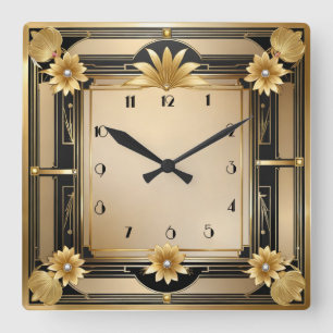 Class Cafè Lugano Quadratische Wanduhr