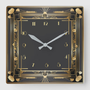 Class Cafè Lugano Quadratische Wanduhr