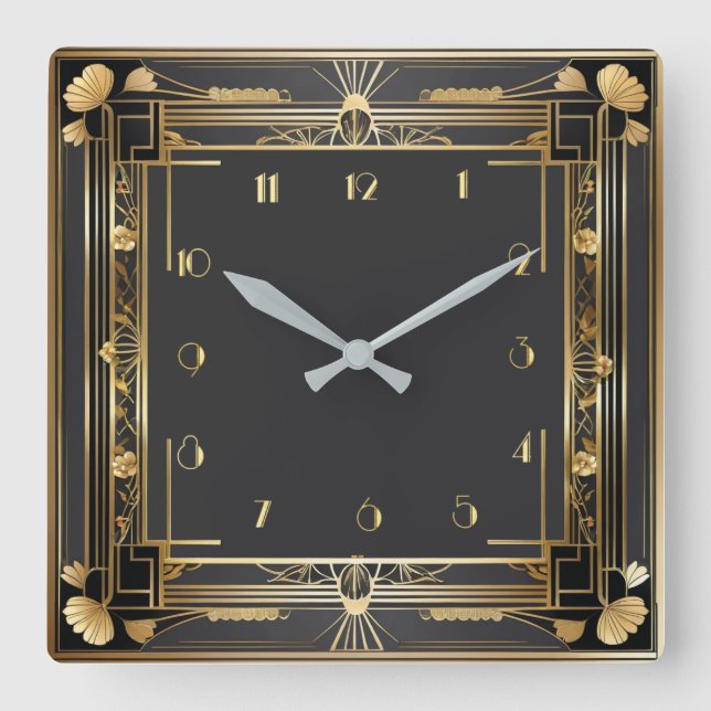 Class Cafè Lugano Quadratische Wanduhr (Vorderseite)