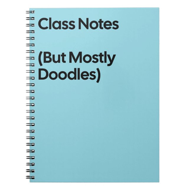 Class Notes Doodles Notebook Notizblock (Vorderseite)