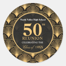 Class of 1976 50th Reunion Round Favor Stickers