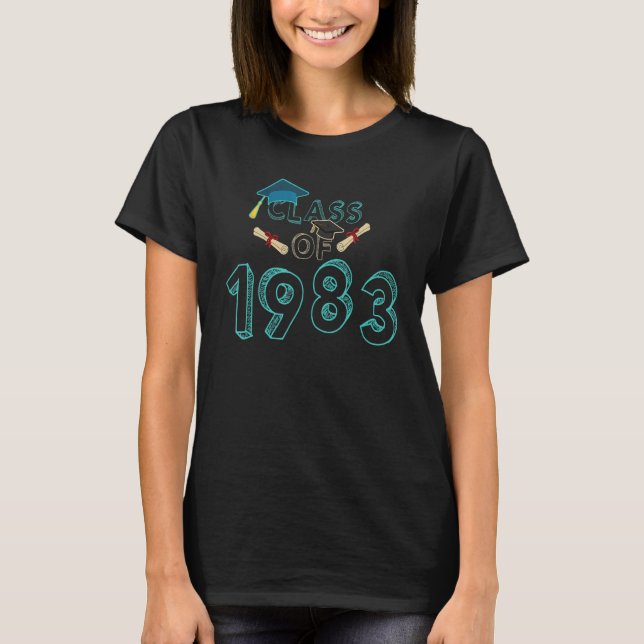 Class Of 1983 Graduation School Reunion Student Te T-Shirt (Vorderseite)