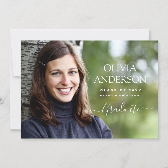 Class of 2023 Photo Graduation Announcement Einladung (Vorderseite)