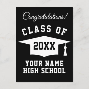 Class of 2023 school graduation congratulations postkarte
