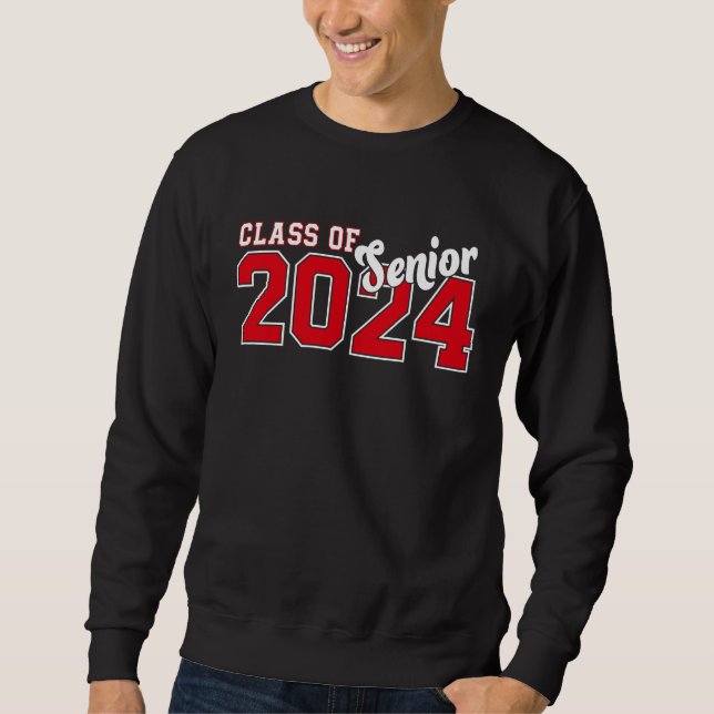 Class of 2024 Senior 24 High School Graduation Par Sweatshirt (Vorderseite)