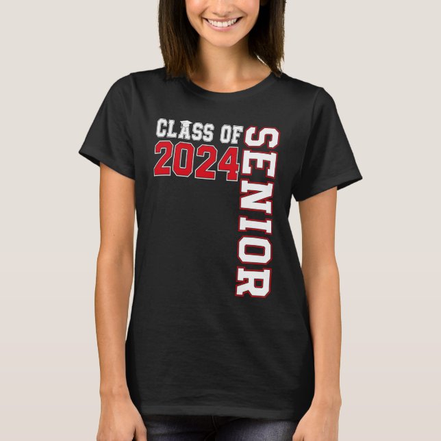 Class of 2024 Senior 24 High School Graduation Par T-Shirt (Vorderseite)