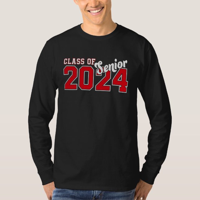 Class of 2024 Senior 24 High School Graduation Par T-Shirt (Vorderseite)