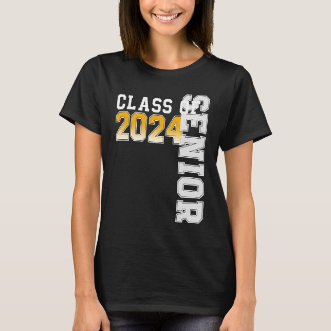 Class of 2024 Senior 24 High School Graduation T-Shirt (Vorderseite)