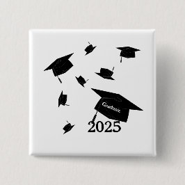 Class of 2025 grad cap  button
