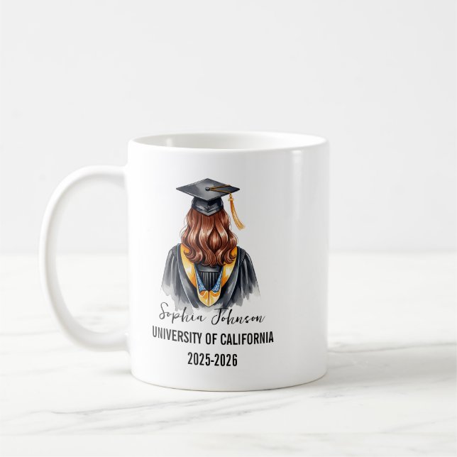 Class of 2025 Graduation Personalized Kaffeetasse (Links)