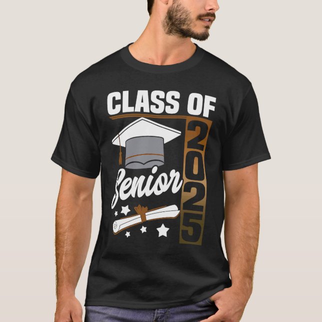 Class of 2025 Senior 25 Grad Graduation Women Men T-Shirt (Vorderseite)