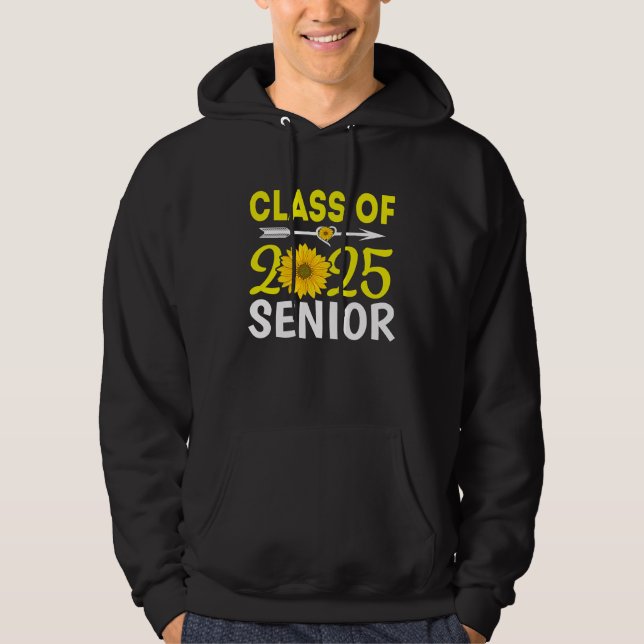Class Of 2025 Senior 25 Graduation Sunflower Girls Hoodie (Vorderseite)