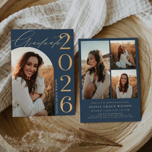 Class of 2026 Arch Photo Graduation Party Einladung (Von Creator hochgeladen)