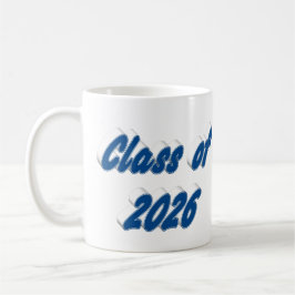 Class of 2026 blue typography graduation kaffeetasse