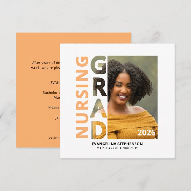 Class of 2026 BSN Nursing Graduate Announcement (Vorne/Hinten)