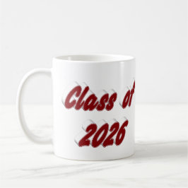 Class of 2026 burgundy typography graduation kaffeetasse