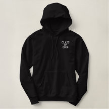 Class of 2026 Embroidered Black Hoodie