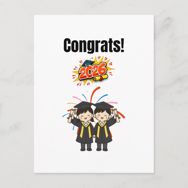 Class of 2026 Graduation Celebration  Postkarte (Vorderseite)