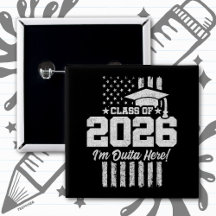 Class of 2026 Graduation Distressed Flag Design
