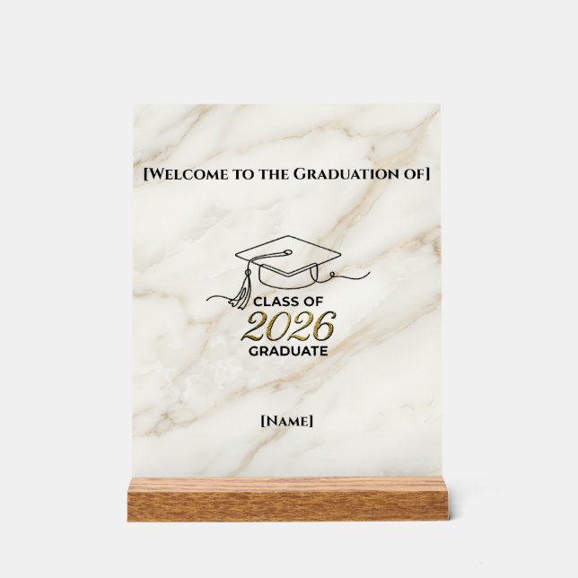 Class of 2026 Graduation / Señal de Mesa  (Recto)