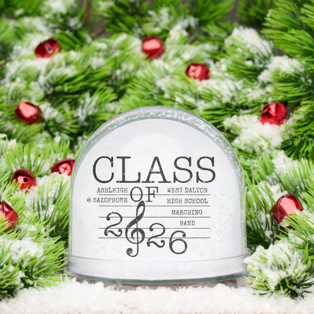 Class of 2026 Marching Band Graduate Inspirational Schneekugeln (Weihnachten)