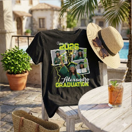 Class of 2026 Photo Collage Graduation T-Shirt