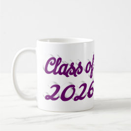 Class of 2026 purple script graduation  kaffeetasse