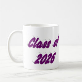 Class of 2026 purple typography graduation kaffeetasse