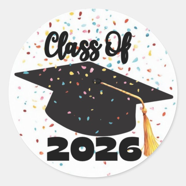 Class of 2026 Round Stickers (Vorderseite)