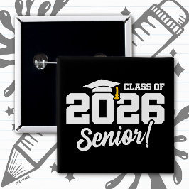 Class of 2026 Senior Varsity Graduation Fun Quote Button