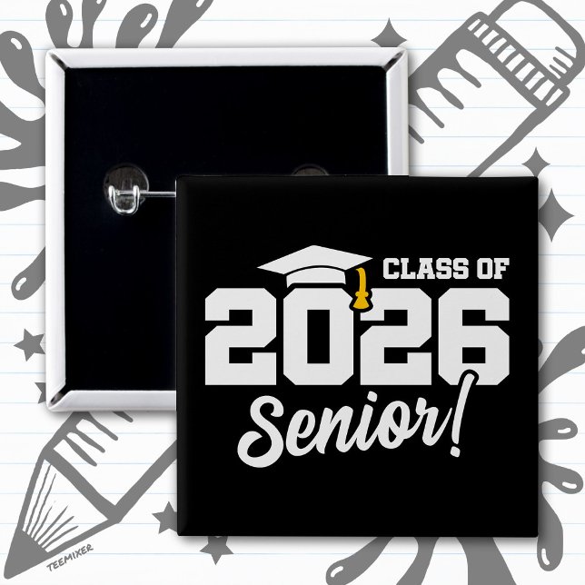 Class of 2026 Senior Varsity Graduation Fun Quote Button (Von Creator hochgeladen)